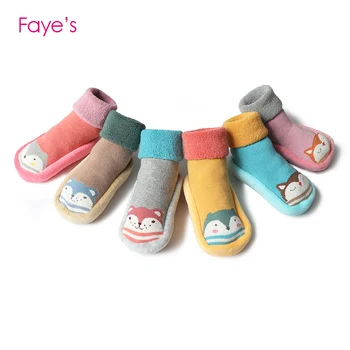 

0-24M Baby Shoes First Shoes Knit warm Booties Anti-slip Baby Walkers Toddler First Walker Baby Girl Kids Soft Rubber Sole