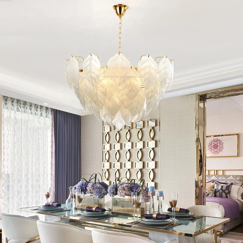 Светодиодный светильник в стиле пост-модерн, роскошная подвесная люстра из стекла, скандинавские светильники для гостиной, лобби, домашний декор