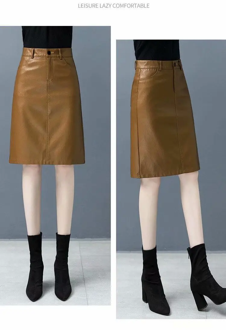 black skirt 2021 Fashion Women Short Skirt 100% Natural Sheepskin Genuine Leather with Belt Female Real Slim Hip Skirt Plus Size 4XL Y303 floral skirt