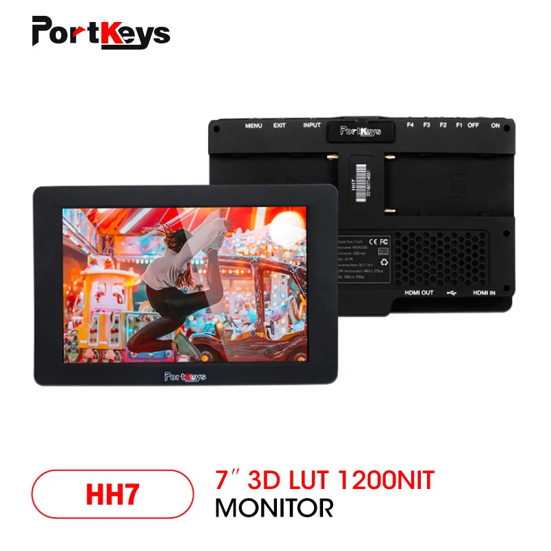 PortKeys HH7 1200nit дневной свет 7 дюймов 3D LUT 4K HDMI сигнал на камеру, поданный монитор с гистограммой монитор для dslr камеры