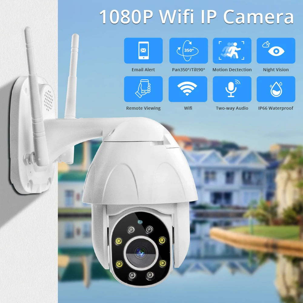 Купольная PTZ камера Zclever беспроводная IP с поддержкой Wi Fi 1080P|Камеры