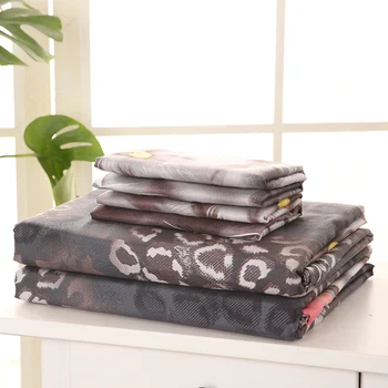 

4pcs 3D Printed Bedding Set Queen King Size Fitted Sheet Bed Cover 2 Pillowcases Bedclothes Home Textiles