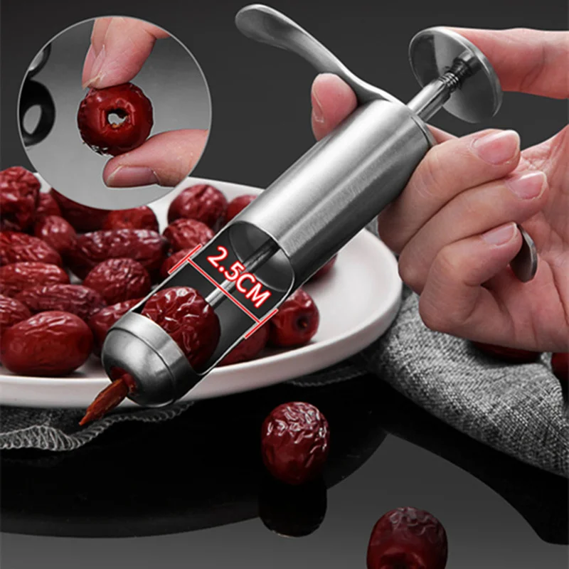 Jujube инструмент для удаления сердцевины Машинка для удаления косточек из вишни серебро кухня нержавеющая сталь Jujube вишня домашняя фруктовая сердцевина Инструменты для удаления барные принадлежности