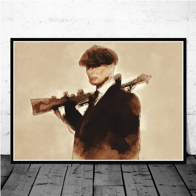 Белый Peaky bliners Cillian Мерфи ТВ-шоу художественный постер Картина Настенная картина домашний декор, плакаты и принты - Цвет: Белый