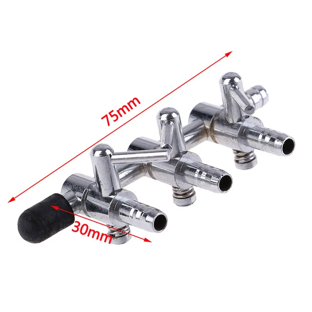 Aquarium Air Valve Stainless Steel Fish Tank Air Flow Control Lever Valve Distributor Splitter Oxygen Pump Accessories 1To5 Way 