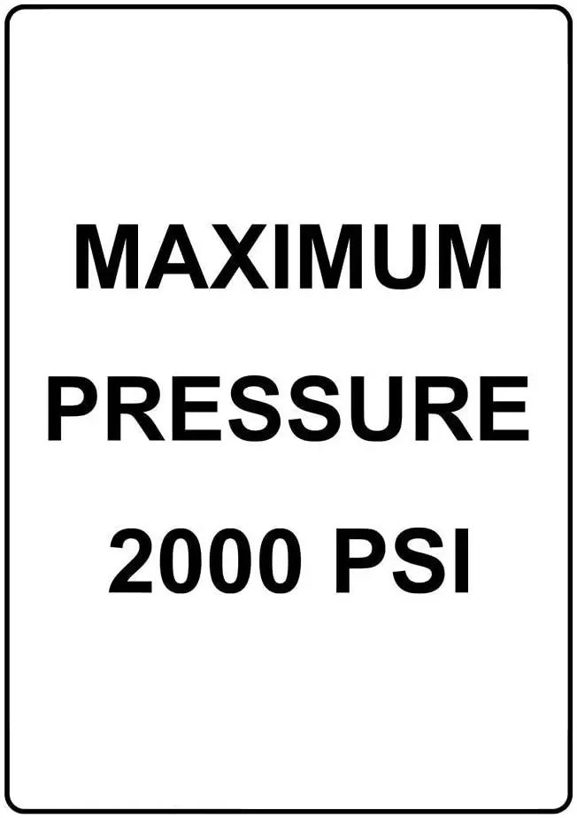 Tin Metal Sign 8x12 Maximum Pressure 2000 Psi Sign Street Caution Sign