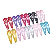 20 шт цветная блестящая Шпилька, заколка для волос для маленьких девочек, детские заколки для волос, женские аксессуары для волос, милая металлическая заколка 5 см