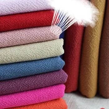 

30 Color Options Linen-Cotton Fabric For Clothing/DIY/ Home Crafts/Garden Artwork Woven Fabrics (Width: 135CM)