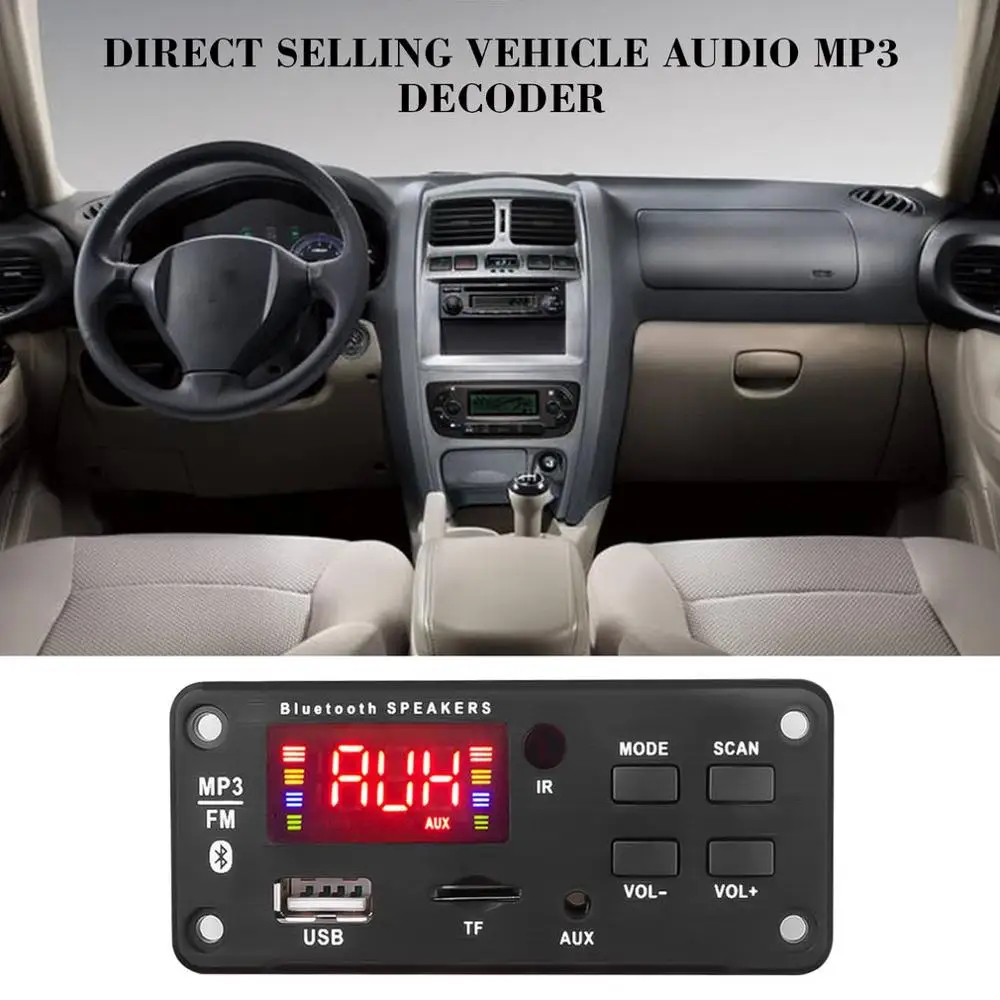 Новейший беспроводной Bluetooth MP3 WMA декодер доска аудио модуль Поддержка USB TF AUX FM аудио радио модуль для автомобиля аксессуары