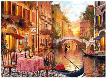 

venice diamond mosaic water town scenery embroidery painting rhinestone wall sticker decor dimond drawing art needlework picture