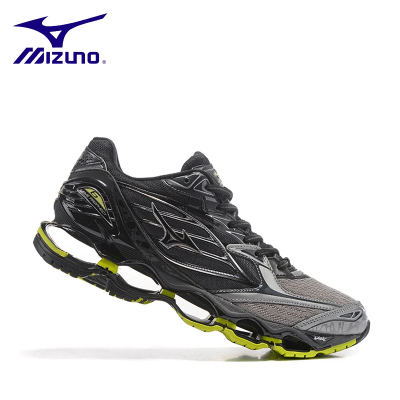 Профессиональная мужская обувь Mizunoer WAVE Prophecy 6, кроссовки для бега, Уличная обувь с воздушной амортизацией, обувь для тяжелой атлетики, Размер 40-45 - Цвет: Черный