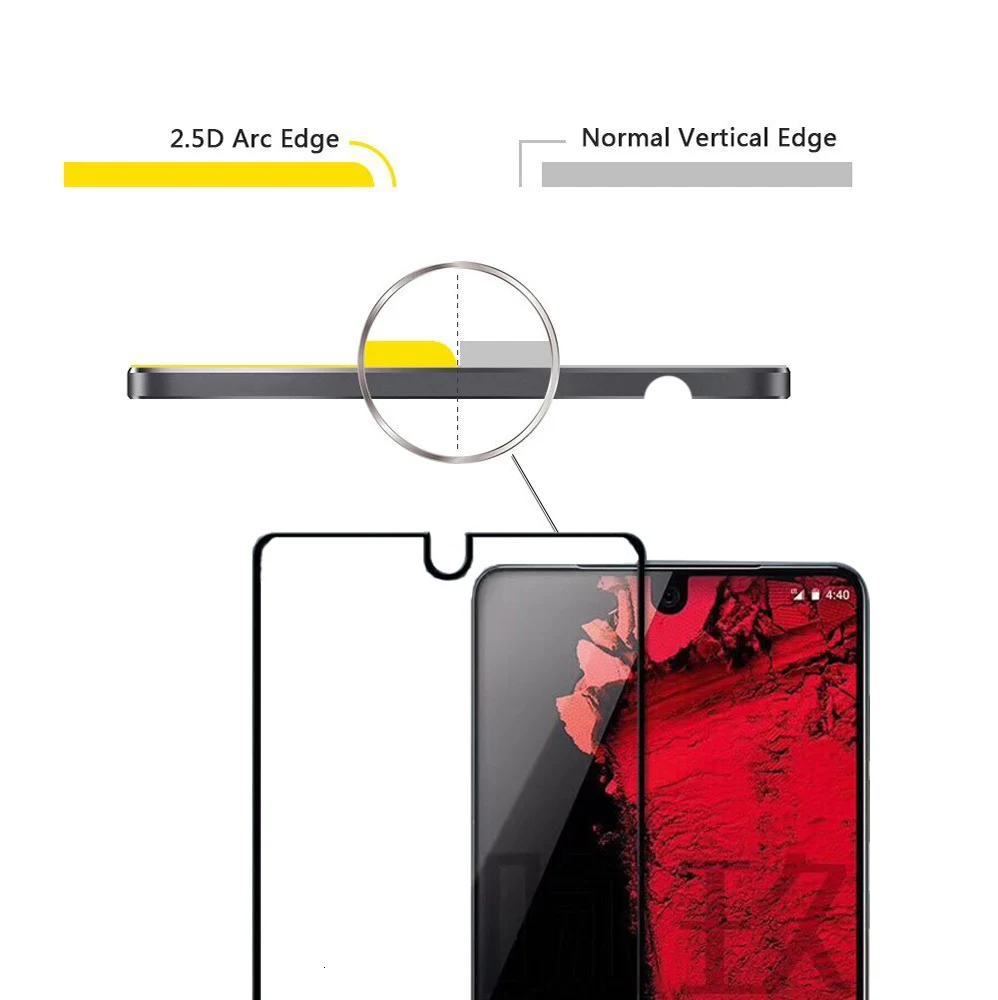 Прозрачный ТПУ защитный чехол на заднюю панель для основного телефона PH-1 9H 0,3 мм 2.5D полное покрытие закаленное стекло Защита экрана