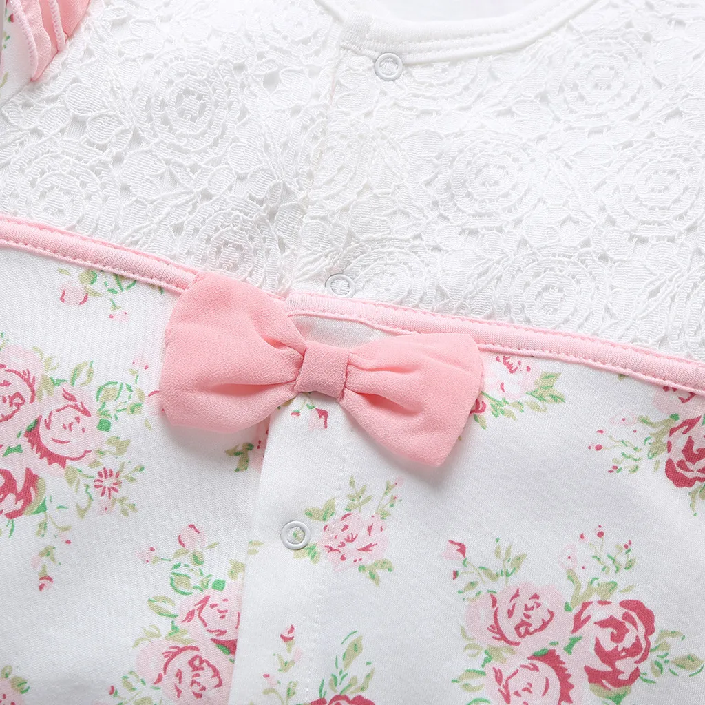 Зимняя одежда для новорожденных девочек, утепленный комбинезон принцессы с цветочным рисунком, комплекты одежды, боди для девочек+ шапочка, A2