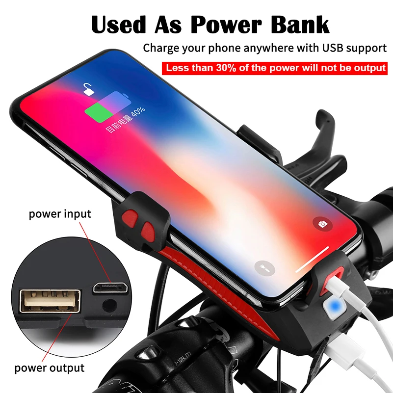 Sale WEST BIKING Bike Light 2000mAh/4000mAh Battery Power Bank Phone Holder 130DB Speaker Bell 4 in 1 MTB Cycling Bicycle Lights 2 Sale WEST BIKING Bike Light 2000mAh/4000mAh Battery Power Bank Phone Holder 130DB Speaker Bell 4 in 1 MTB Cycling Bicycle Lights 2