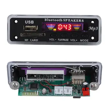 

Wireless Bluetooth 5V 12V MP3 WMA Decoder Board Audio Module Support USB D AUX FM Audio Radio Module For Car accessories