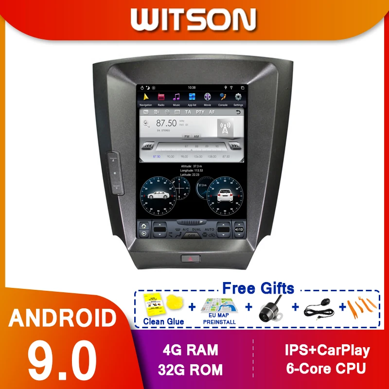 

WITSON Tesla Style Vertical Screen Android 9.0 Car GPS Navigation For LEXUS IS200 IS250 IS300 IS350 2006-2012