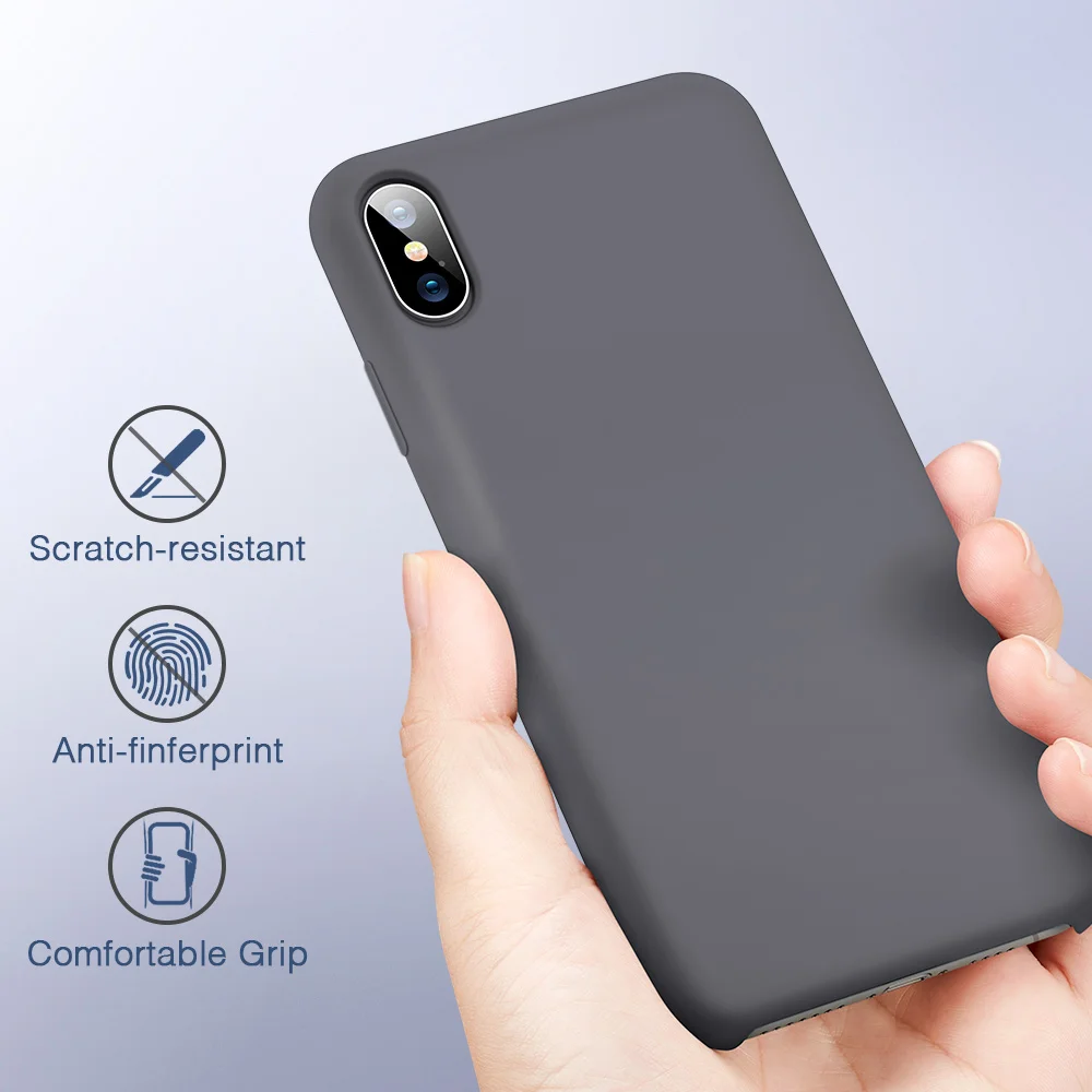 ESR мягкий чехол для iPhone X XS XR XS Max роскошный жидкий силиконовый чехол резиновая микрофибра ткань подушка для подкладки чехол для телефона