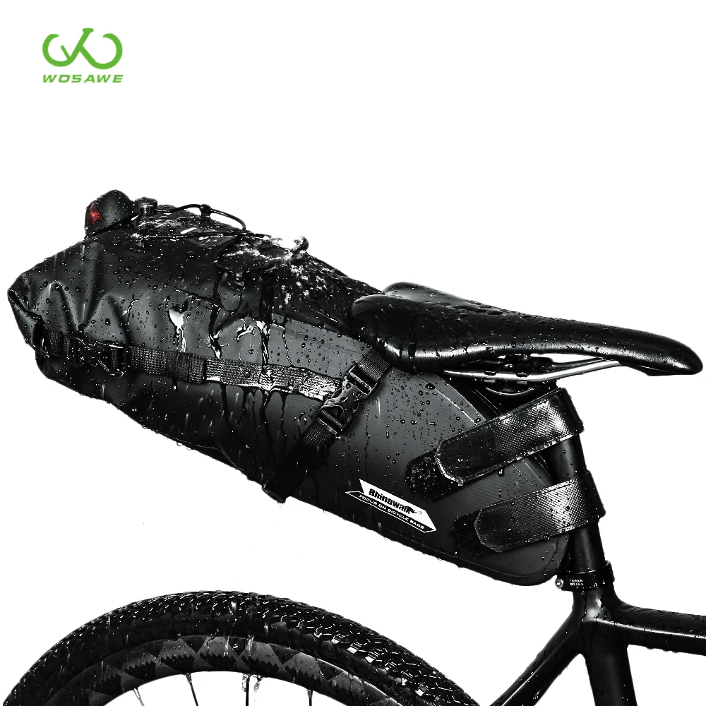 cheap Big Bike Bag Bicycle Saddle Tail Seat Waterproof Storage Bags Cycling Rear Pack Panniers Accessories 5L 10L 13L