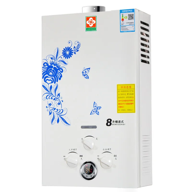 8 L Stove-piped Gas Liquefied Gas Water Heater Factory Direct Selling Special Offer JSD16-D