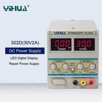 

YIHUA 302D 30V2A Adjustable LED Display DC Power Supply For Phone Repair Test Power Supply Laboratory Regulated Power Supply