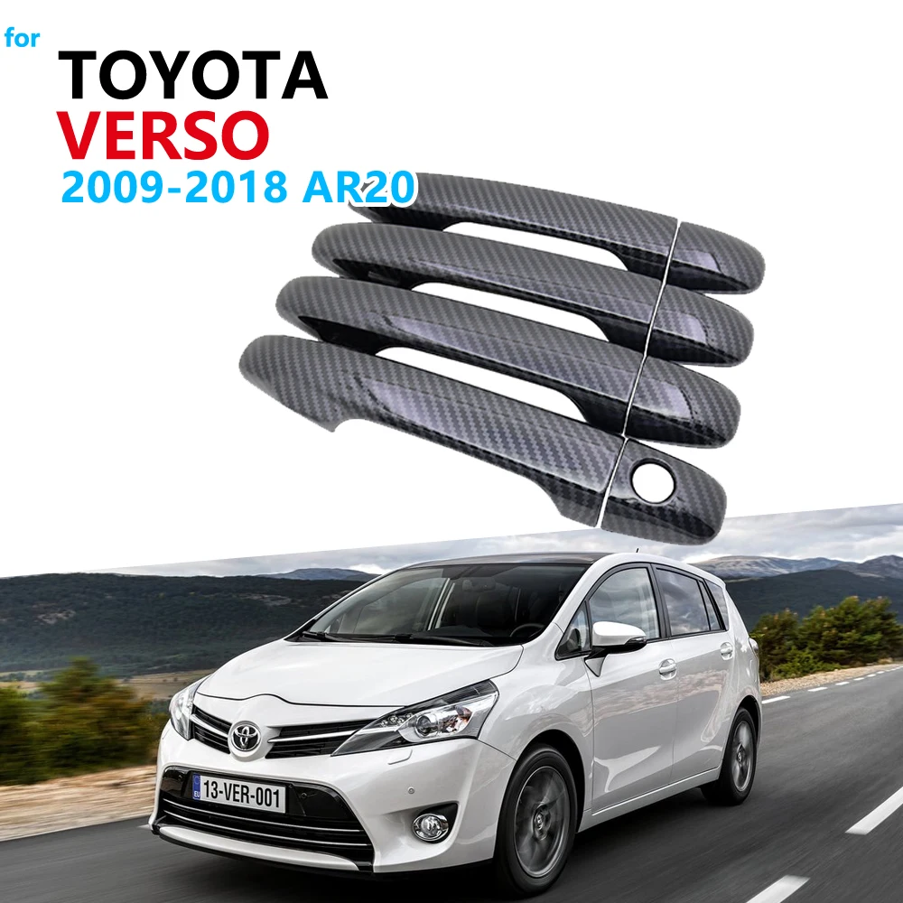 Комплект накладок на дверную ручку из углеродного волокна для Toyota Verso AR20 2009 до 2018