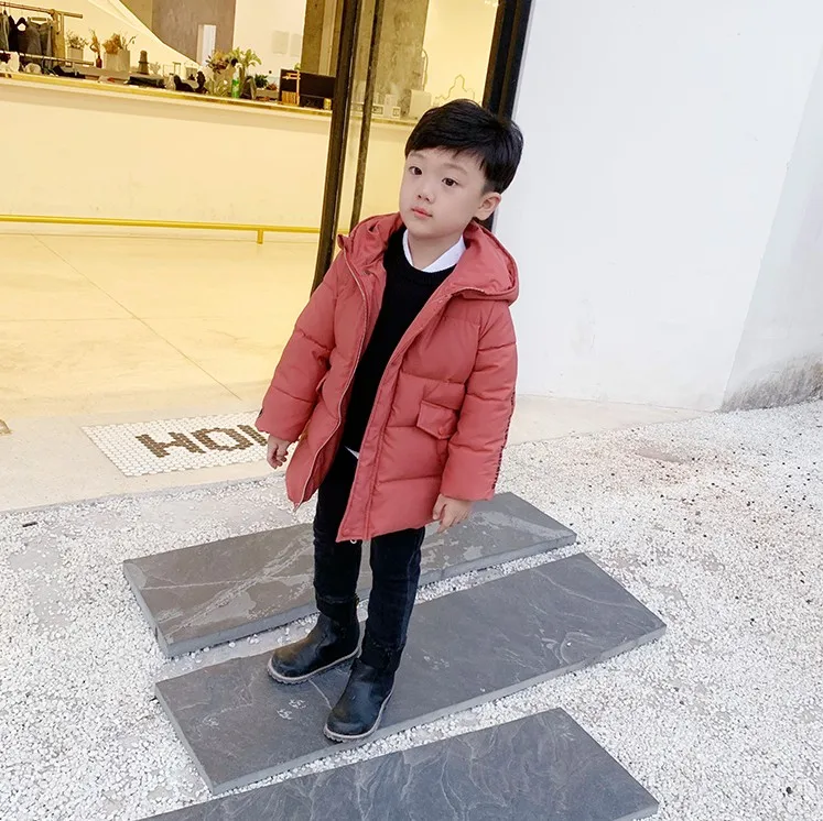 only jacket 90 до 140 см, новинка г., модная зимняя теплая куртка с хлопковой подкладкой для мальчиков 1 предмет, теплое плотное зимнее пальто для мальчиков - Цвет: only jacket