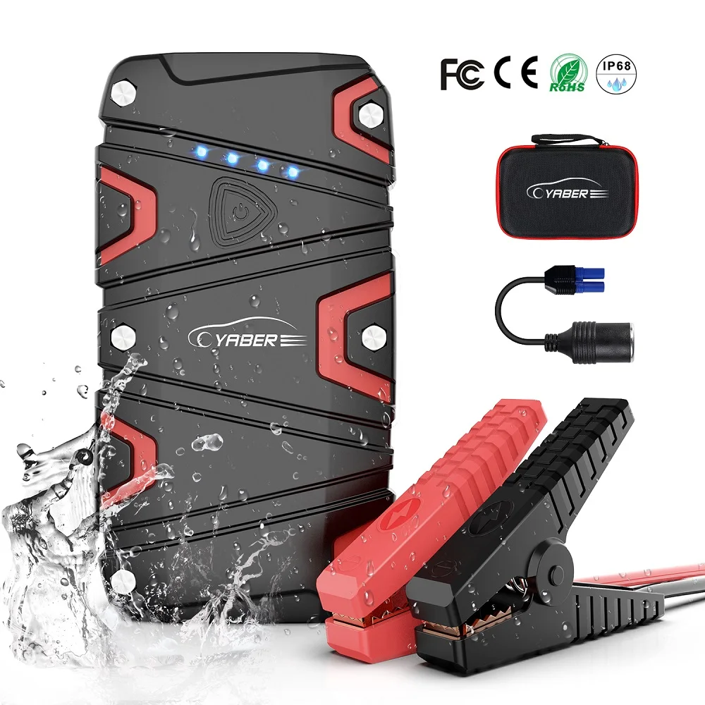  Yaber Jump Starter 1200A Emergency Car Jump starter Battery Power Bank 15000mAh Auto Booster IP68 W