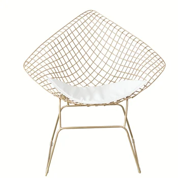 

Nordic Wind Hollow Ins Personality Network Red Photo Iron Dining Chair Lazy Back Home Chair Gold Chair Single