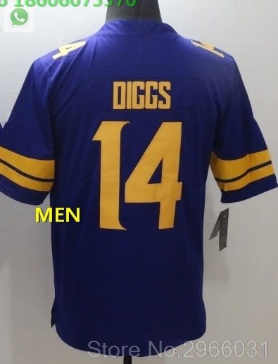 Vikings Мужские взрослые Джерси 14 Стефон диггз 19 adam thielen 22 чехол Keenum 7 Harrison 33 Dalvin Cook Smith Adam Minnesota - Цвет: For men