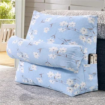 

Cotton Linen Adjustable height Triangular Backrest pillow Cushion For Sofa Cushions For Bed Rest Pillow Back Support body pillow