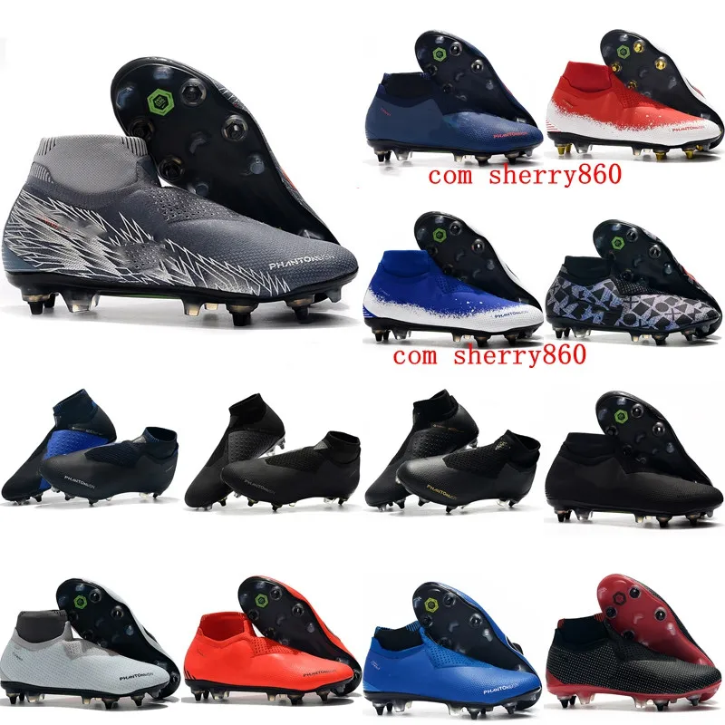 

2019 new arrival mens soccer shoes Phantom VSN Elite DF SG-Pro Anti Clog soccer cleats Phantom Vision football boots scarpe calc