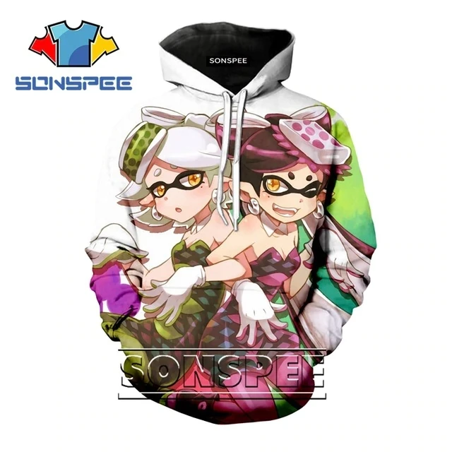 SONSPEE, 3D принт, женская, мужская, геймер, диджей, толстовка, панк стиль, крутая спортивная одежда, мультфильм, галстук, Splatoon, косплей, кофты, длинный рукав, Harajuku