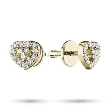 

Pusety of yellow gold with diamond e0301ps07168600