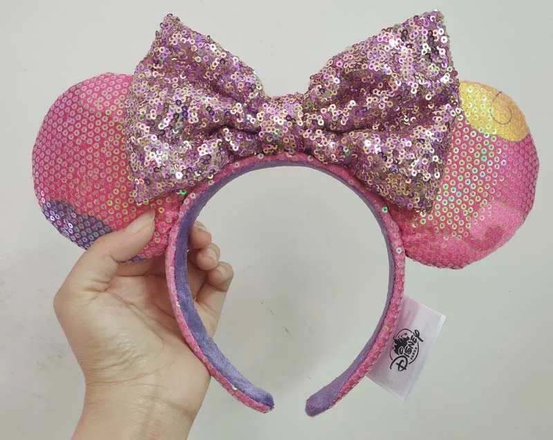 2021 New Year Shanghai Sequined Minnie Mouse Ear Headband