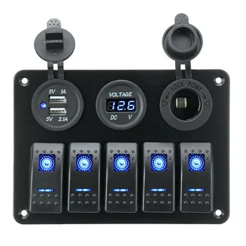 

12V/24V Switch Panel 10/20A Accessory Parts Replacement Marine RV Truck