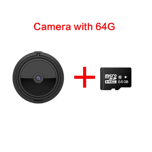Мини Full HD 1080P беспроводная Wi-Fi домашняя камера безопасности с дистанционным управлением, микро камера для спорта, DVR DV, обнаружение движения, маленькая камера P2P IP/ - Цвет: camera with 64G