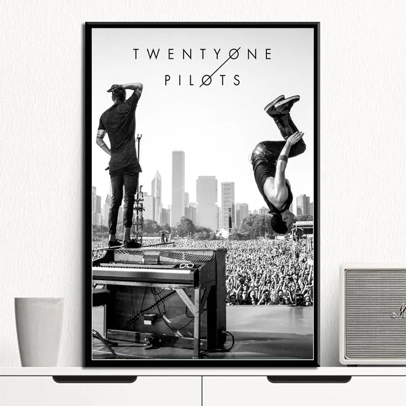 Hot Customized Twenty One Pilots Rock Music Band Stars Poster Wall Art Modern Painting Wall Pictures For Living Room Home Decor