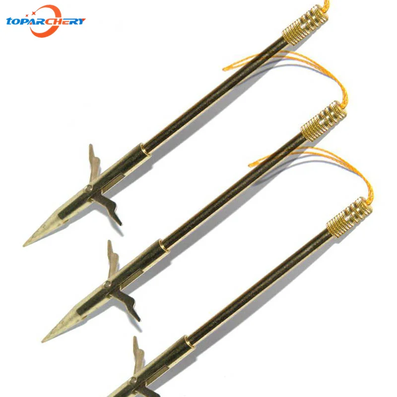 6 шт. профессиональные рыболовные стрелы из нержавеющей стали с рогаткой и бантом