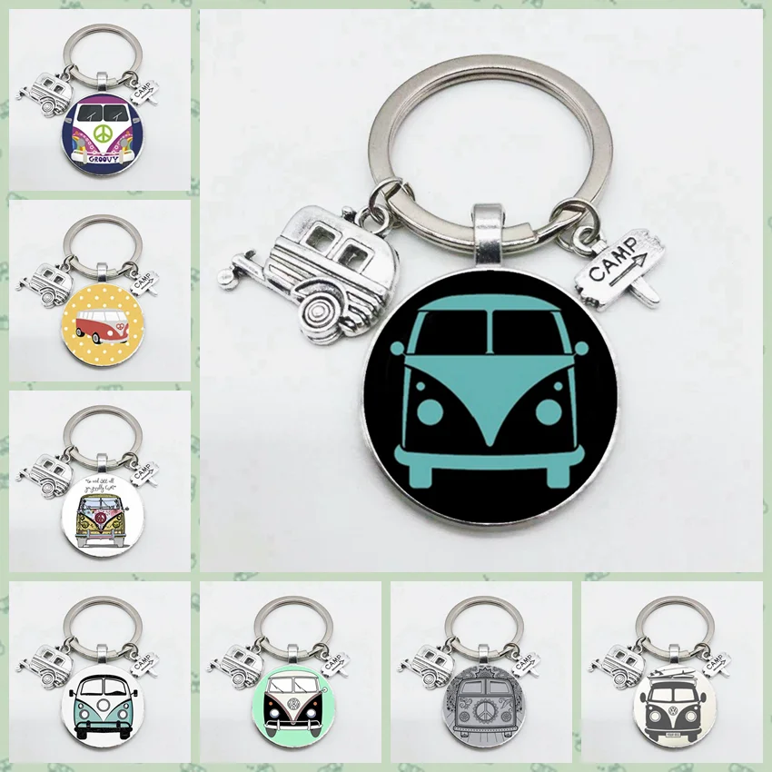 

Clearance Specials, Classic Touring Car Keychain Alloy RV Keychain Pendant Worth Preserving The Best Memories