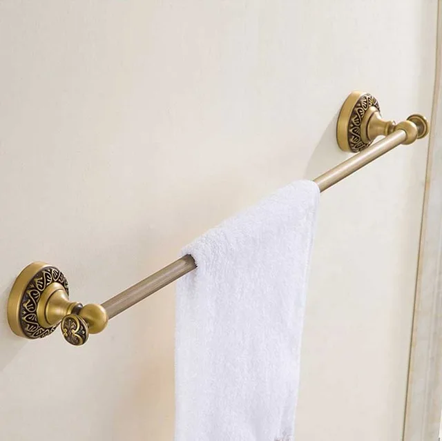 Bad zubehёr Antike Messing Sammlung, Handtuch Ring, Papier Halter, Wc Pinsel, Mantel Haken, bad Rack, Seifenschale, Wasserhahn - Цвет: Зеленый