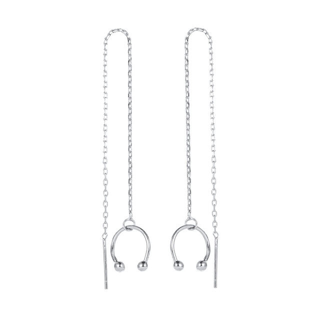 Long Tassel Ear Cuff Earrings for Women Crown Ear Line Sweet Small Fresh C Shaped Ear Bone Clip Fashion Jewelry  1PC