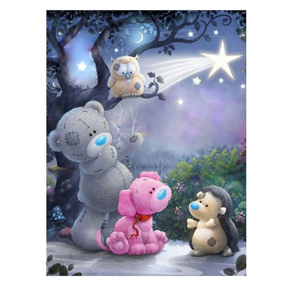 

Cool 6D Diy Diamond Painting Cross Stitch Kits Mosaic Pattern Bear Arts Crafts Diamond Embroidery Kids Home Wall Decor Gifts