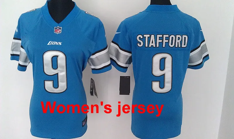 A+++ для женщин и девушек все сшитые Detroit s ladies 9 Matthew Stafford 21 Ameer Abdullah 81 Кельвин Джонсон Вышивка Логотипы Джерси - Цвет: 11