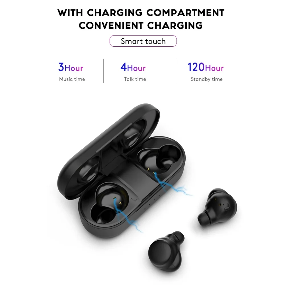Зарядка Коробка микрофон A5 TWS bluetooth 5,0 наушники Авто сопряжение Смарт Touchs беспроводные стерео Бас спортивные бинауральные наушники для Xiaomi