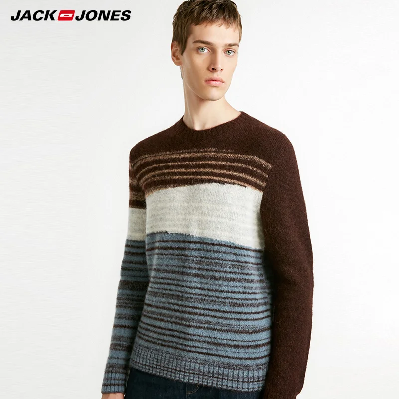 Jack Jones зимний осенний мужской полосатый вязаный свитер | 218425525