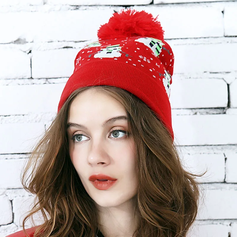 

Boys Winter HatWarm Kids Baby Girl Boy Hats Infant Solid Knitted Beanie Hat Crochet Ball Bobble Cap Solid Children Hat 2-8Y