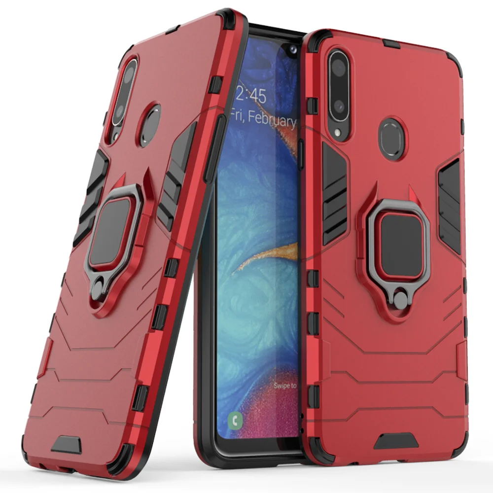 Для A20S чехол для samsung Galaxy A20S чехол роскошное кольцо задняя крышка Подставка Броня противоударный чехол для samsung Galaxy A20S чехол