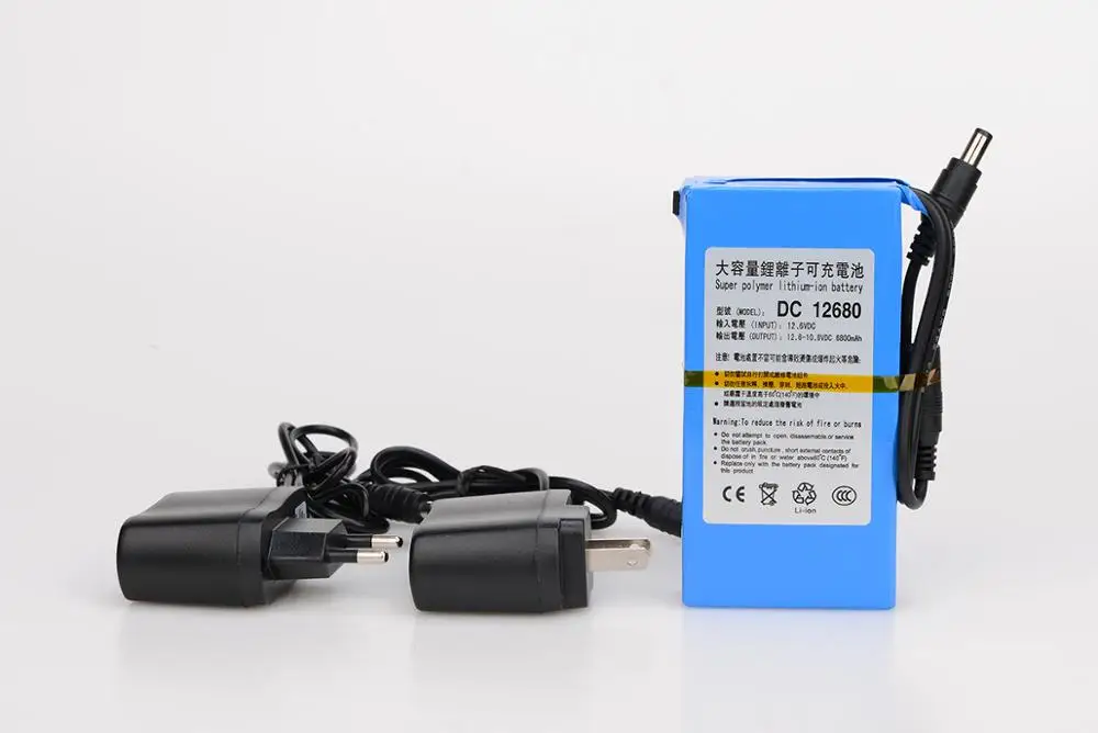 

DC 12V 6800mah Rechargeable Lithium-ion Battery Pack Charging Power Bank For GPS Car Camera Camcorders Batteries DC 12680