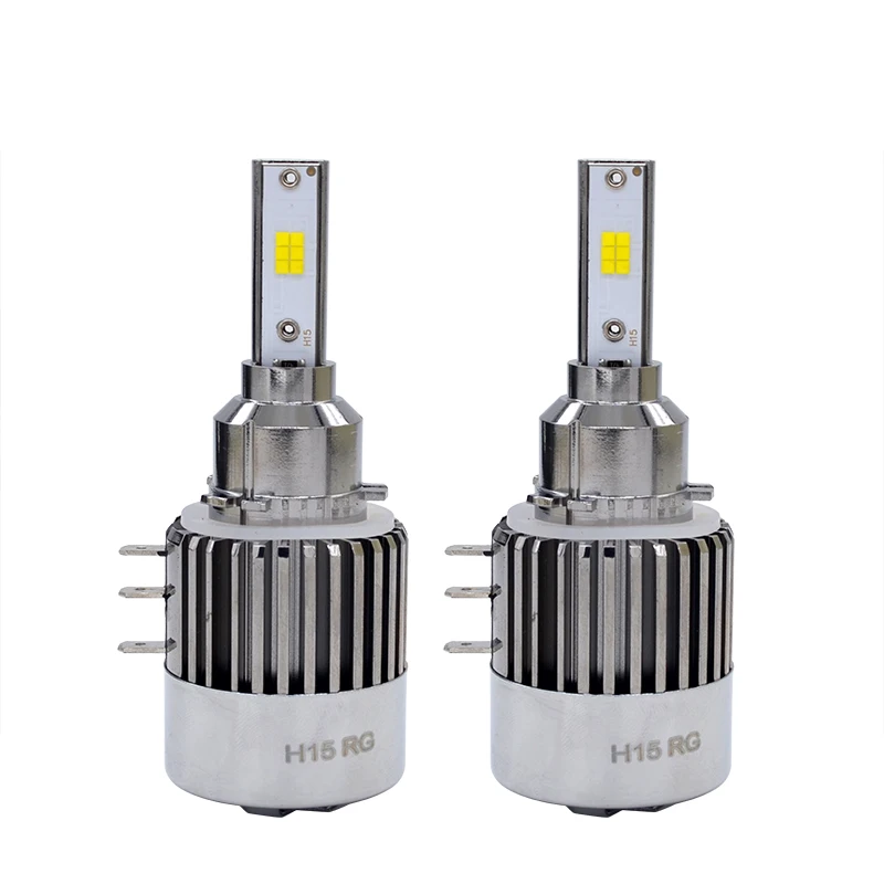 HIDLT 2PCS 12V-24V Car LED Headlight H15 120W 6500K White Super Bright Canbus Error Free Auto LED Replacement Fog Lamp Bulbs (5)
