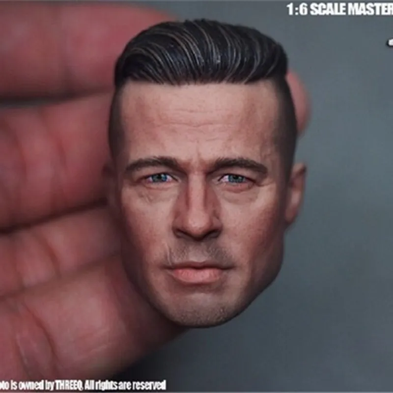 THREEQ MG002 1/6 Scale THE SOLDIER Brad Pitt Head Sculpt Model Fit 12'' Male Figure Toys Dolls | Игрушки и хобби